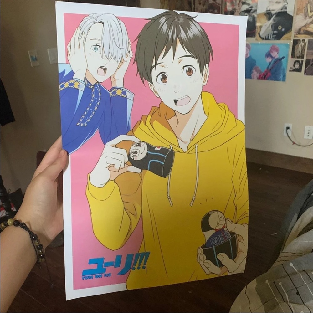 yuri on ice bl anime poster used but in perfect condition